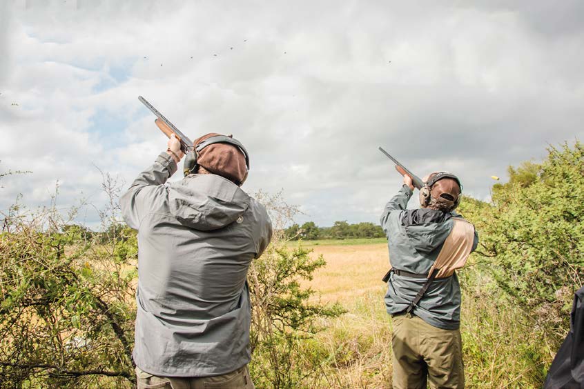 Two wingshooters in a Córdoba field
